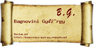 Bagnovini György névjegykártya